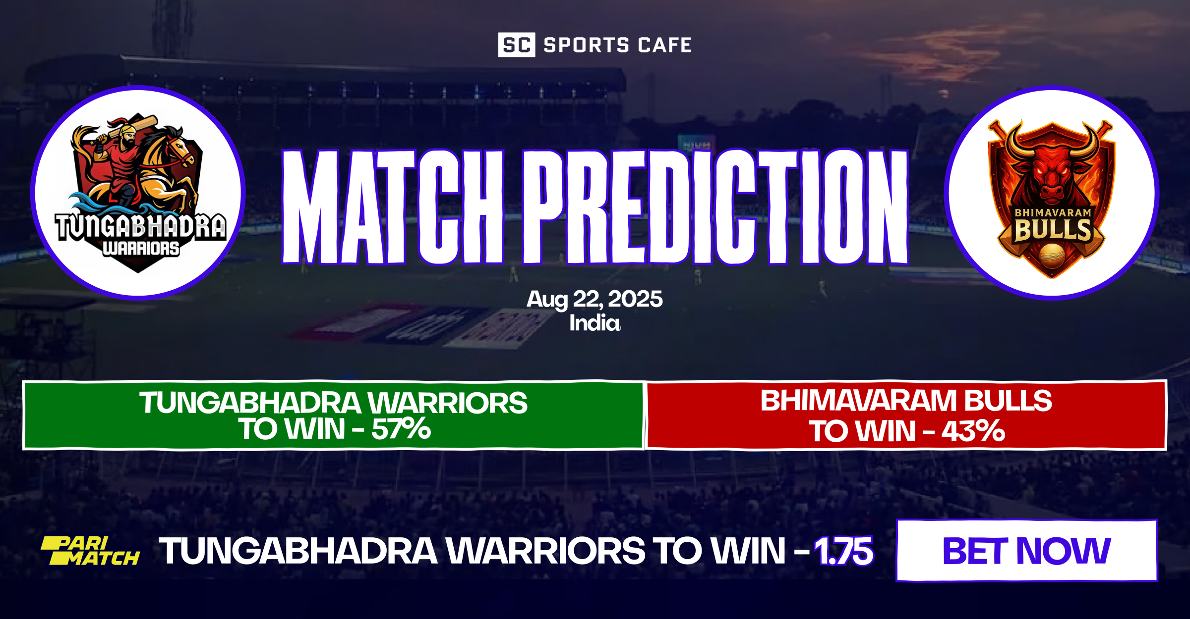 Tungabhadra Warriors vs Bhimavaram Bulls